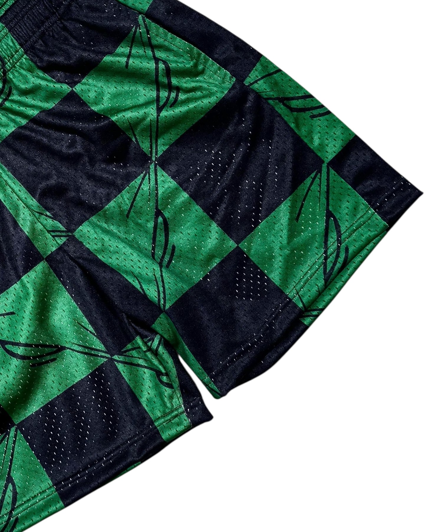 Green Chrome Hearts 99 Eyes Mesh Shorts (Size M)