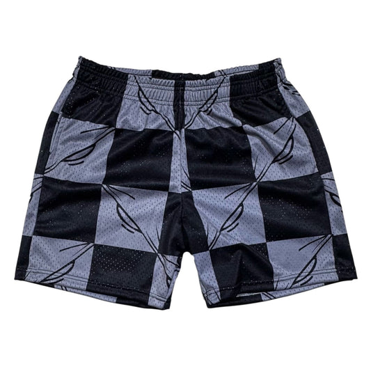 Silver Chrome Hearts 99 Eyes Mesh Shorts (Size M)