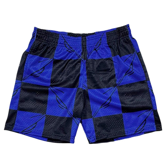 Blue Chrome Hearts 99 Eyes Mesh Shorts (Size M)