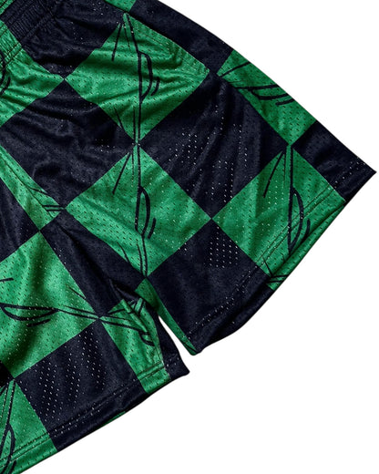Green Chrome Hearts 99 Eyes Mesh Shorts (Size M)