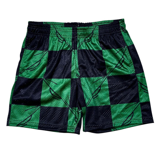 Green Chrome Hearts 99 Eyes Mesh Shorts (Size M)
