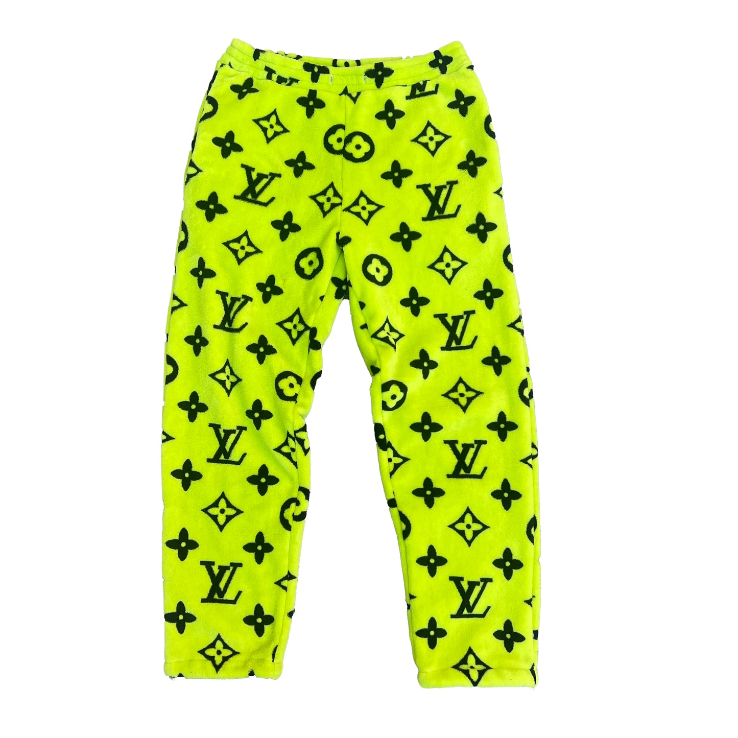 Neon Slime Green Fuzzy Pants